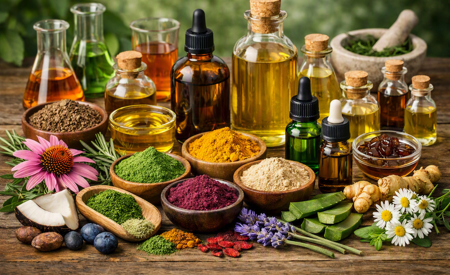 Raw material export — botanical powders, herbal extracts, and essential oils